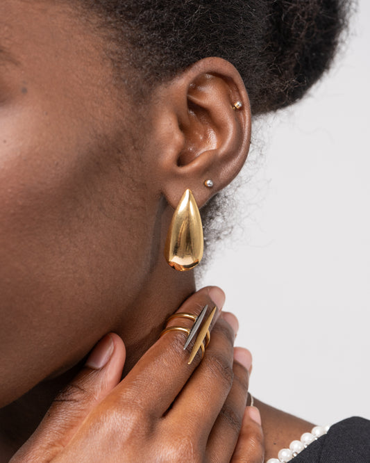 Gold Teardrop Earrings