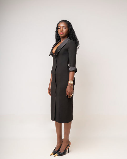 Charly Black Midi Dress