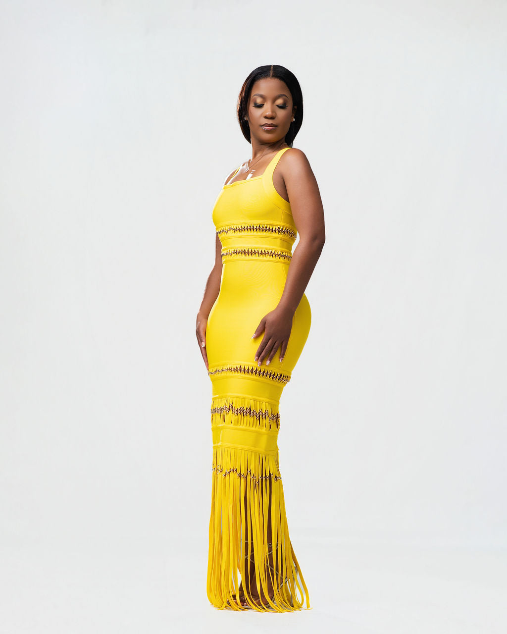 Yellow Maxi Bandage Dress