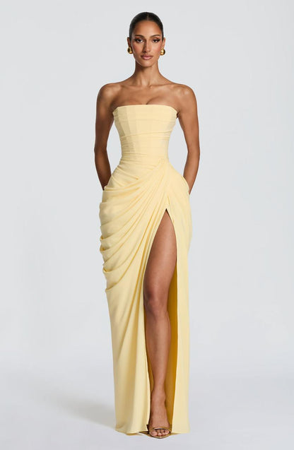 Lina Lemon Maxi Dress