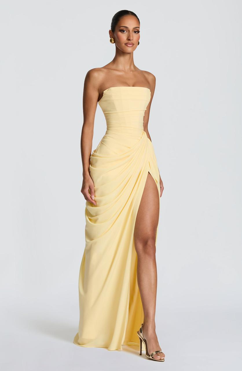 Lina Lemon Maxi Dress