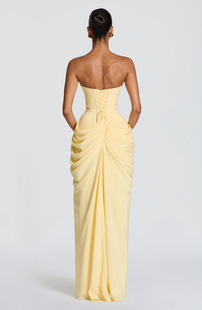 Lina Lemon Maxi Dress