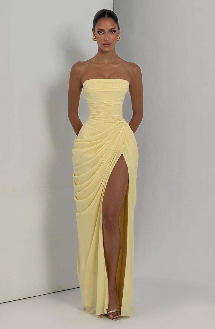 Lina Lemon Maxi Dress