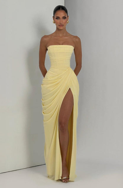 Lina Lemon Maxi Dress