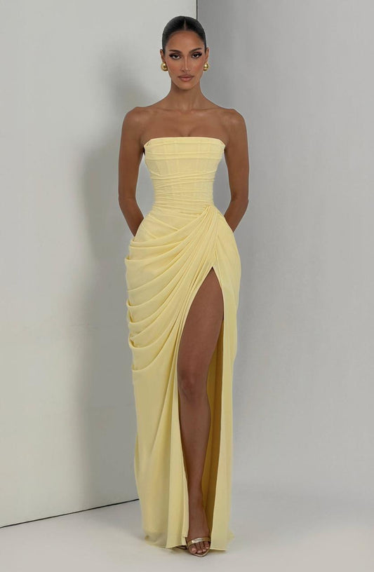 Lina Lemon Maxi Dress
